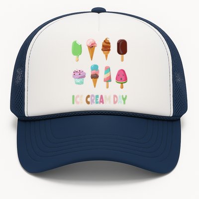 Ice Cream Day Gift Ice Cream Party Gift Trucker Hat