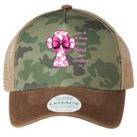 I Can Do All Things Through Christ Toile Cross And Bow Legacy Tie Dye Trucker Hat