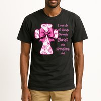I Can Do All Things Through Christ Toile Cross And Bow Tall T-Shirt