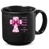 I Can Do All Things Through Christ Toile Cross And Bow 15oz Campfire Ceramic Mug