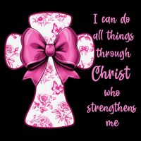 I Can Do All Things Through Christ Toile Cross And Bow Toddler Sweatshirt