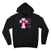 I Can Do All Things Through Christ Toile Cross And Bow Tall Hoodie
