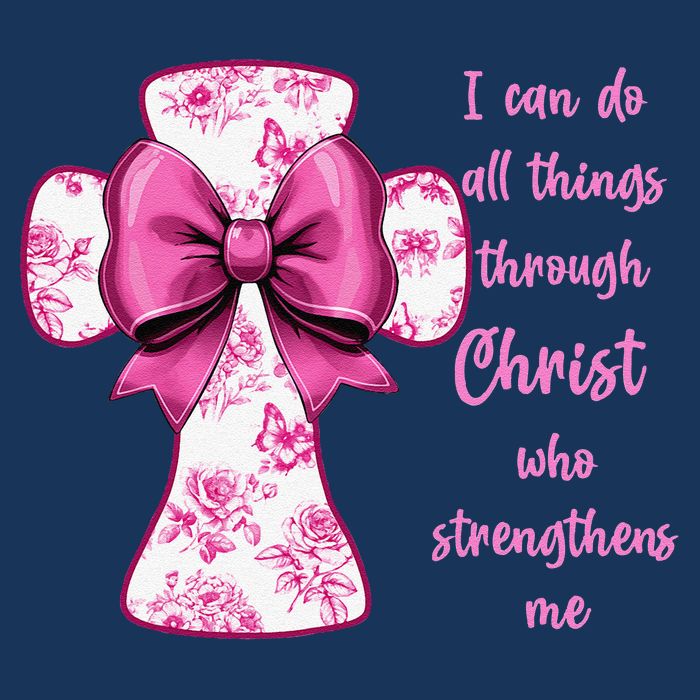 I Can Do All Things Through Christ Toile Cross And Bow Infant Baby Jersey Bodysuit