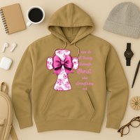 I Can Do All Things Through Christ Toile Cross And Bow Hoodie