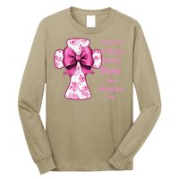 I Can Do All Things Through Christ Toile Cross And Bow Long Sleeve Shirt