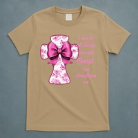 I Can Do All Things Through Christ Toile Cross And Bow T-Shirt