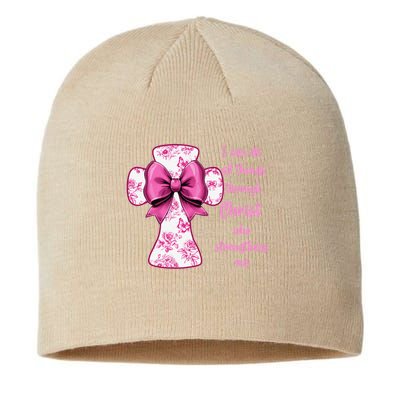 I Can Do All Things Through Christ Toile Cross And Bow Sustainable Beanie