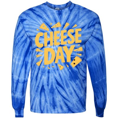 International Cheese Day Celebration Product Gift Tie-Dye Long Sleeve Shirt