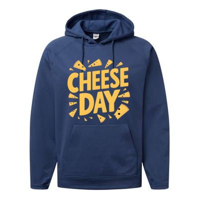 International Cheese Day Celebration Product Gift Performance Fleece Hoodie