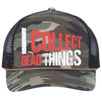 I Collect Dead Things Taxidermy Mounts Hunting Taxidermist Retro Rope Trucker Hat Cap