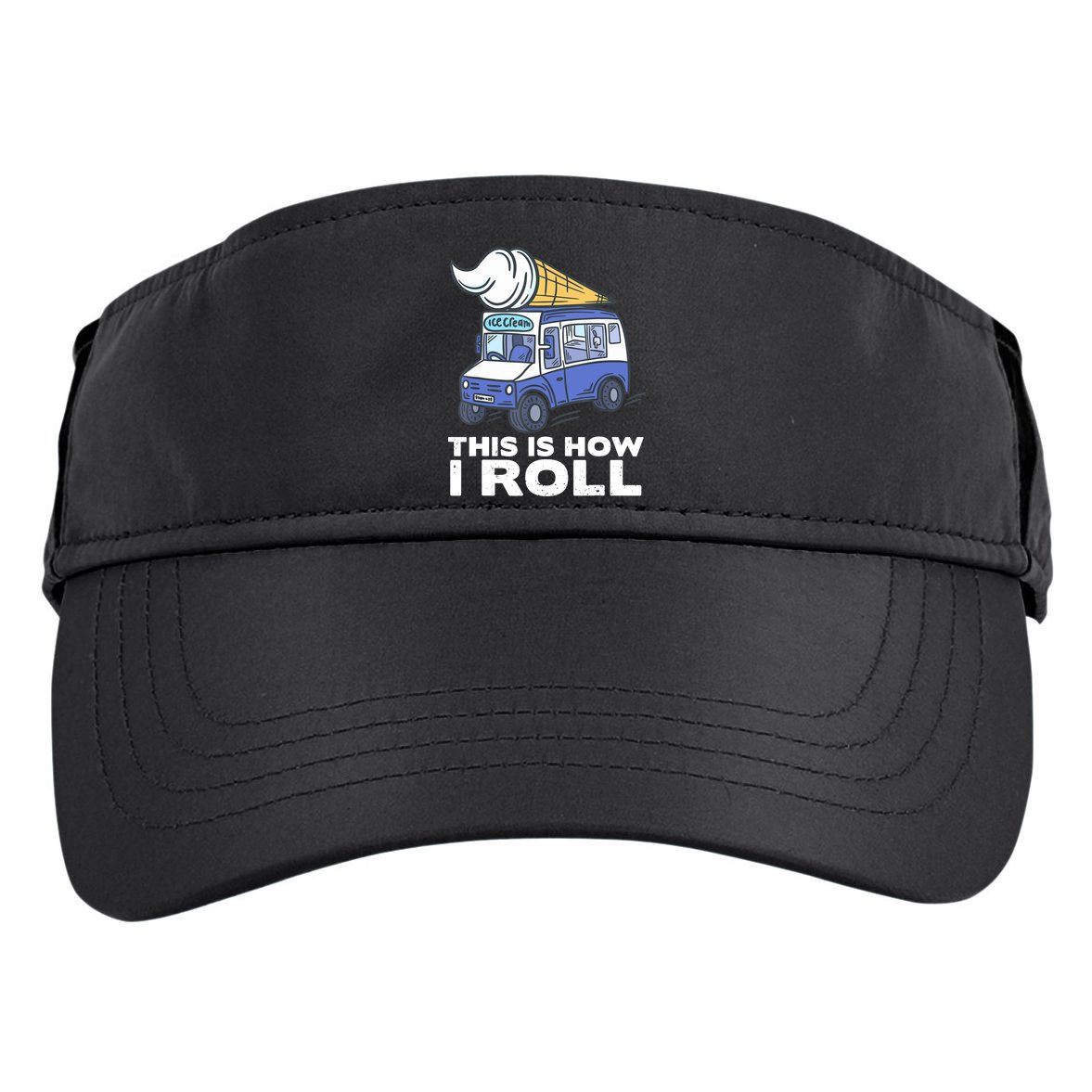 Ice Cream Design, Funny Ice Cream Gifts, Ice Cream Lover Adult Drive Performance Visor