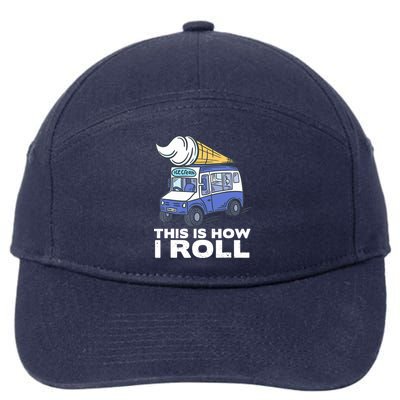 Ice Cream Design, Funny Ice Cream Gifts, Ice Cream Lover 7-Panel Snapback Hat