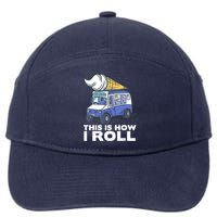 Ice Cream Design, Funny Ice Cream Gifts, Ice Cream Lover 7-Panel Snapback Hat
