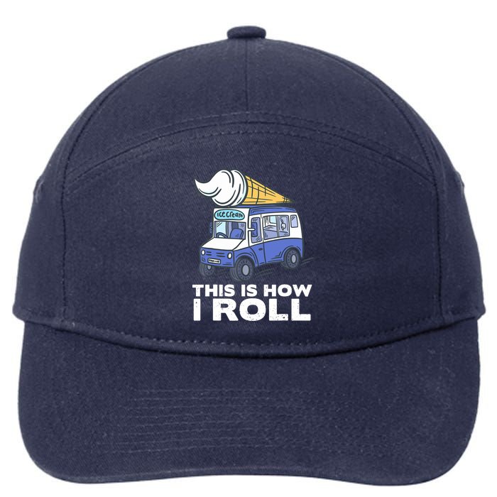 Ice Cream Design, Funny Ice Cream Gifts, Ice Cream Lover 7-Panel Snapback Hat