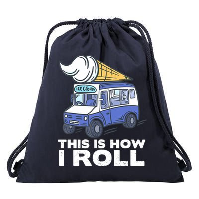 Ice Cream Design, Funny Ice Cream Gifts, Ice Cream Lover Drawstring Bag