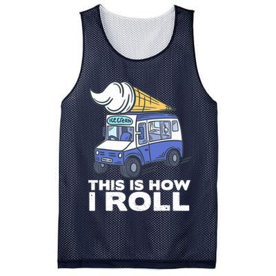 Ice Cream Design, Funny Ice Cream Gifts, Ice Cream Lover Mesh Reversible Basketball Jersey Tank