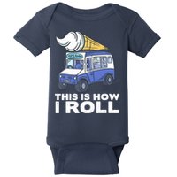 Ice Cream Design, Funny Ice Cream Gifts, Ice Cream Lover Baby Bodysuit