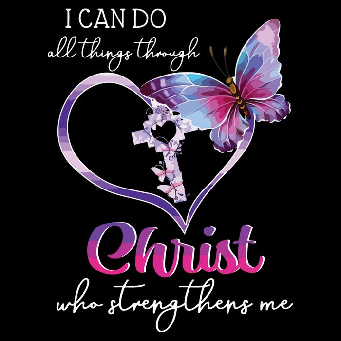 I Can Do All Things Through Christ Butterfly Art Easter Day Impact Tech Backpack