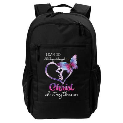 I Can Do All Things Through Christ Butterfly Art Easter Day Backpack
