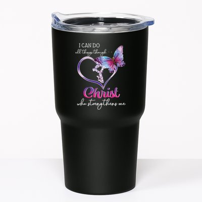 I Can Do All Things Through Christ Butterfly Art Easter Day Tumbler