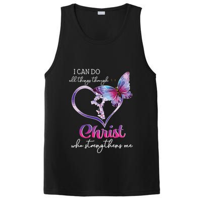 I Can Do All Things Through Christ Butterfly Art Easter Day PosiCharge Competitor Tank