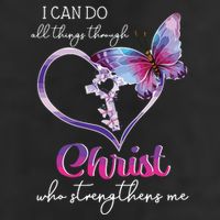 I Can Do All Things Through Christ Butterfly Art Easter Day Microfiber Hand Towel