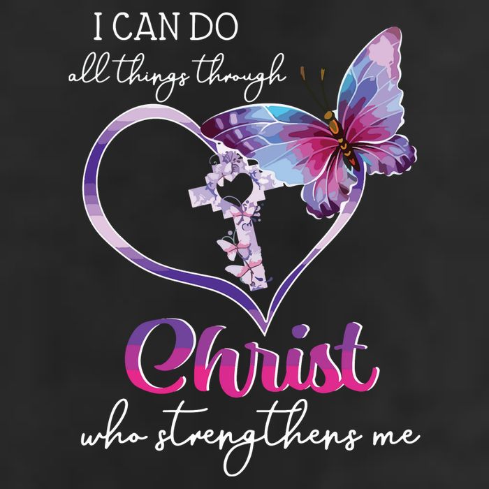 I Can Do All Things Through Christ Butterfly Art Easter Day Microfiber Hand Towel