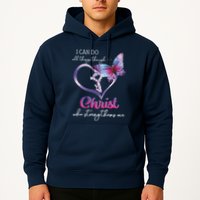 I Can Do All Things Through Christ Butterfly Art Easter Day Hoodie