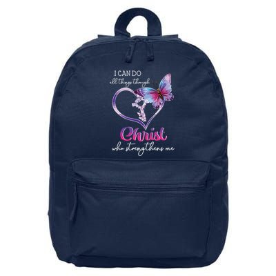 I Can Do All Things Through Christ Butterfly Art Easter Day 16 in Basic Backpack