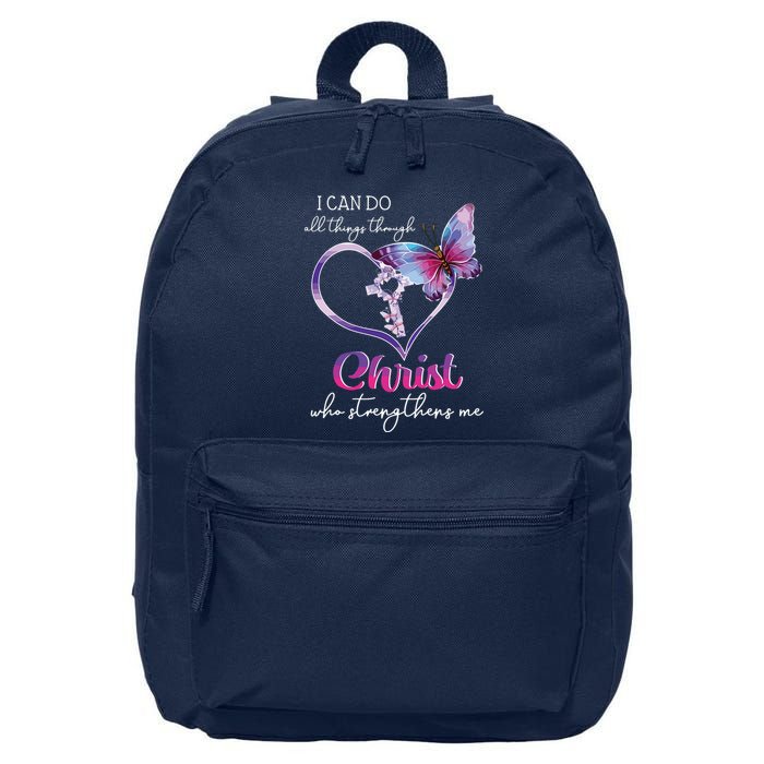 I Can Do All Things Through Christ Butterfly Art Easter Day 16 in Basic Backpack