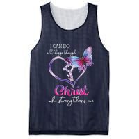 I Can Do All Things Through Christ Butterfly Art Easter Day Mesh Reversible Basketball Jersey Tank