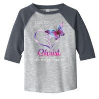 I Can Do All Things Through Christ Butterfly Art Easter Day Toddler Fine Jersey T-Shirt