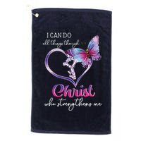 I Can Do All Things Through Christ Butterfly Art Easter Day Golf Towel