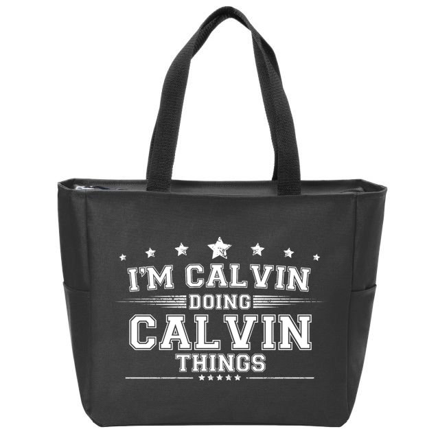 Im Calvin Doing Calvin Things Zip Tote Bag
