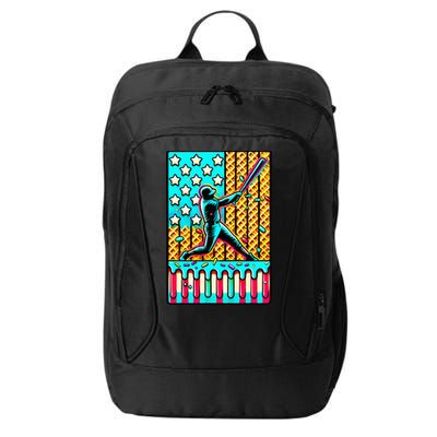 Ice Cream Drip Baseball Stuff Drip For American Flag City Backpack