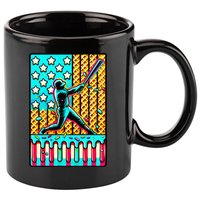 Ice Cream Drip Baseball Stuff Drip For American Flag 11oz C Handle Ceramic Mug