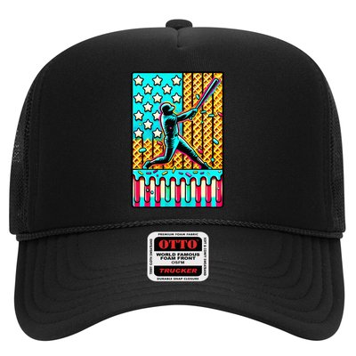 Ice Cream Drip Baseball Stuff Drip For American Flag Trucker Hat