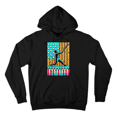 Ice Cream Drip Baseball Stuff Drip For American Flag Tall Hoodie