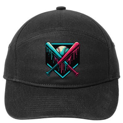 Ice Cream Dripping Baseball Home Plate Drip Respect The 7-Panel Snapback Hat