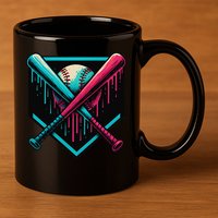 Ice Cream Dripping Baseball Home Plate Drip Respect The 11oz C Handle Ceramic Mug