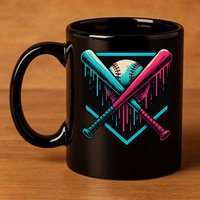 Ice Cream Dripping Baseball Home Plate Drip Respect The 11oz C Handle Ceramic Mug
