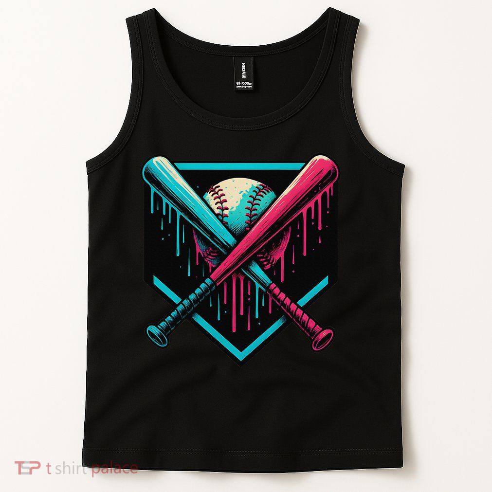 Ice Cream Dripping Baseball Home Plate Drip Respect The Tank Top