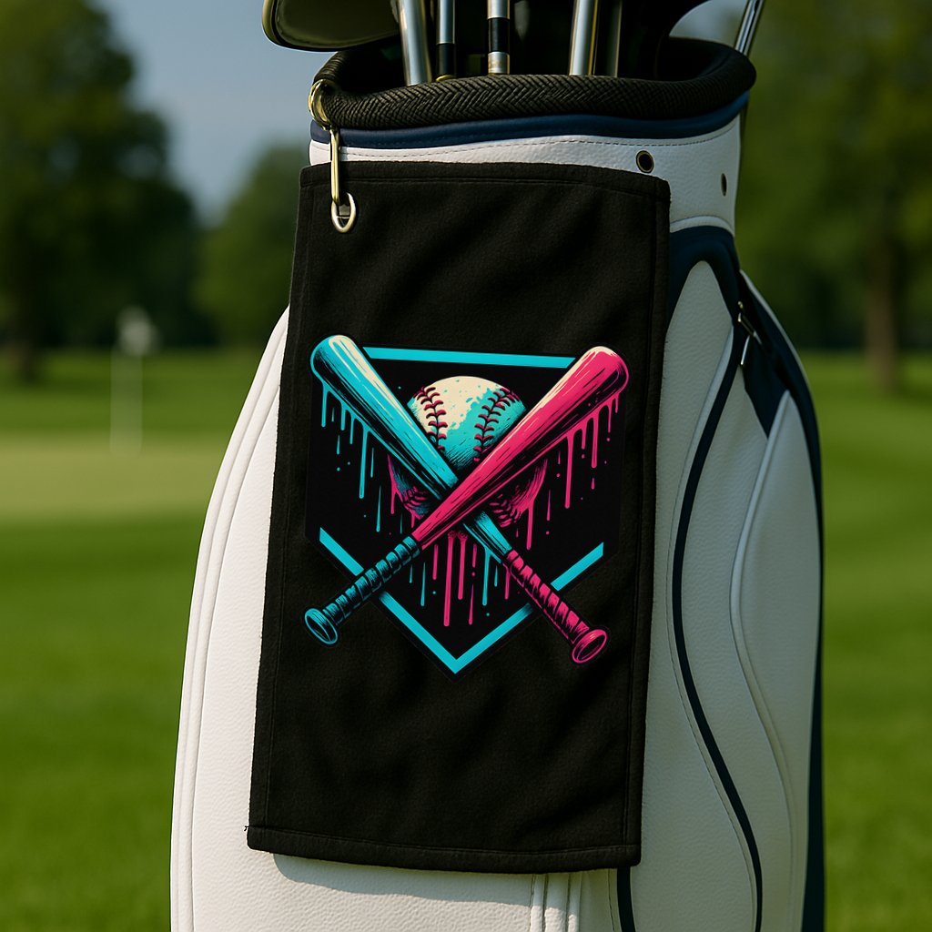Ice Cream Dripping Baseball Home Plate Drip Respect The Golf Towel