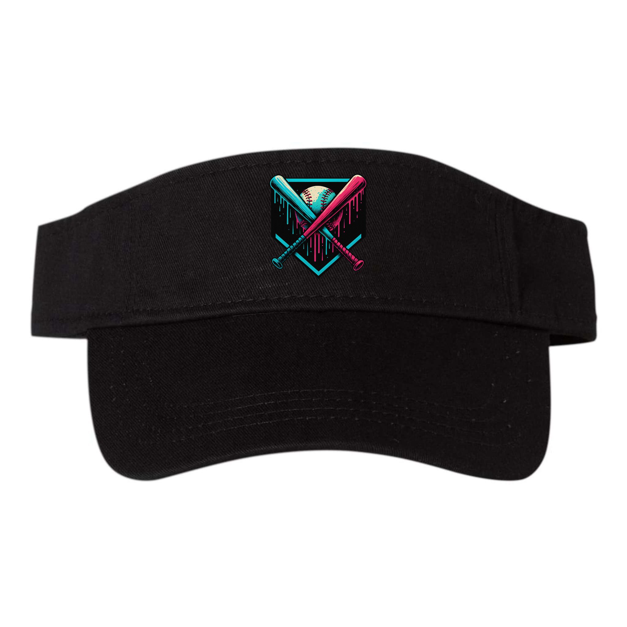 Ice Cream Dripping Baseball Home Plate Drip Respect The Visor