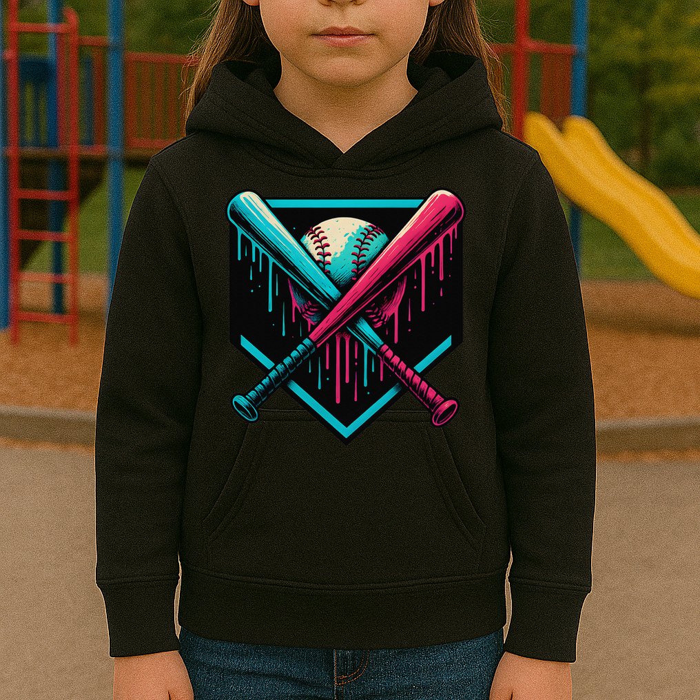 Ice Cream Dripping Baseball Home Plate Drip Respect The Kids Hoodie
