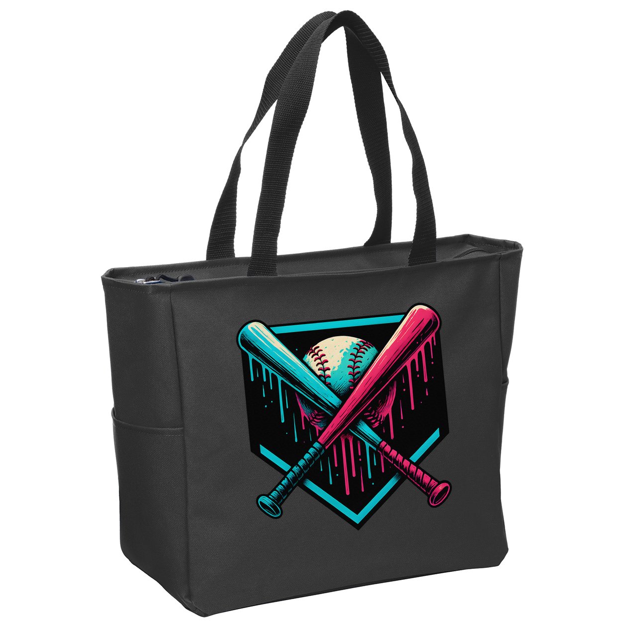 Ice Cream Dripping Baseball Home Plate Drip Respect The Zip Tote Bag