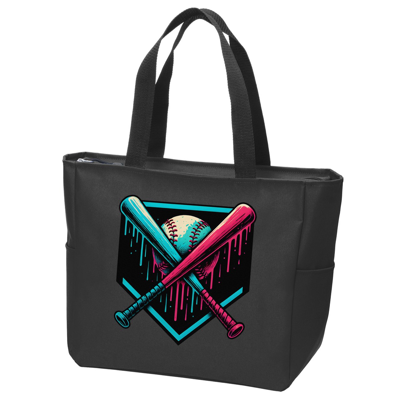 Ice Cream Dripping Baseball Home Plate Drip Respect The Zip Tote Bag