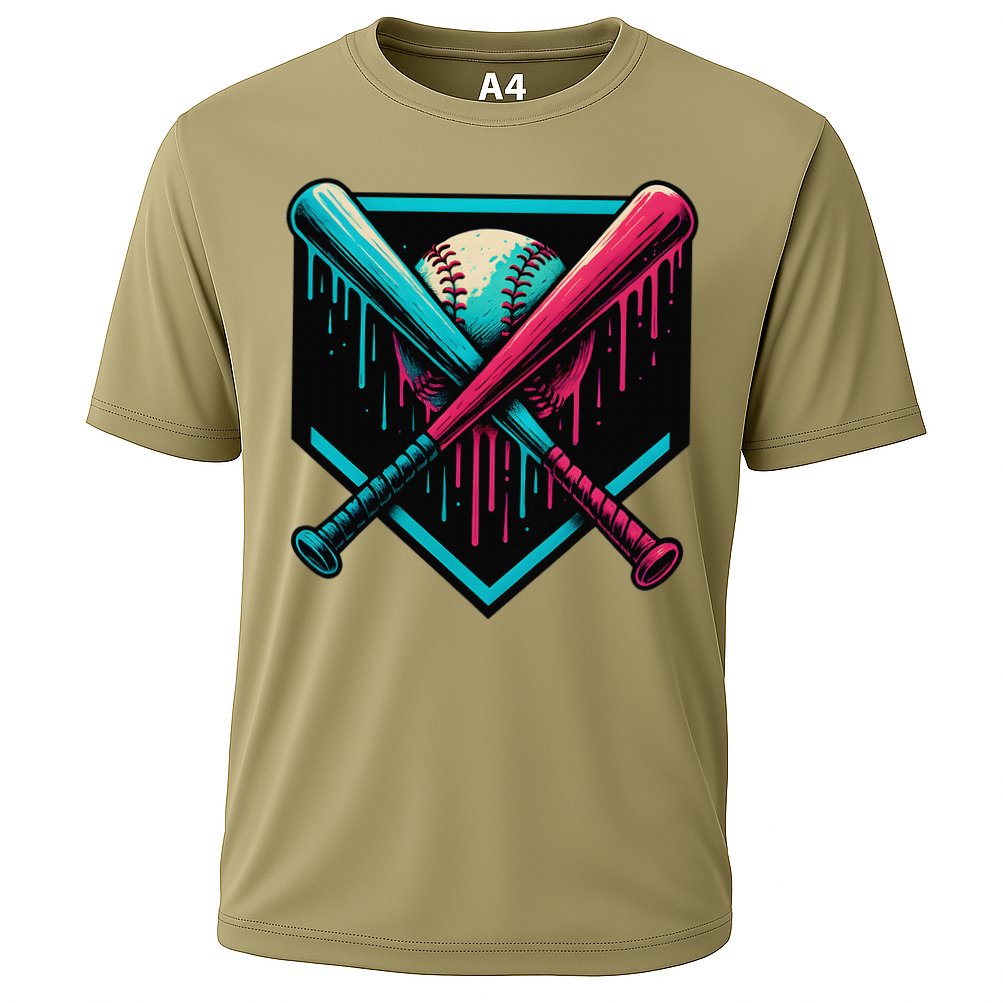 Ice Cream Dripping Baseball Home Plate Drip Respect The Performance Shirt