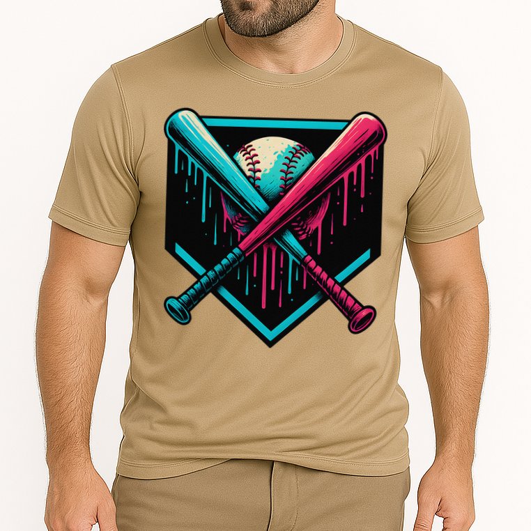 Ice Cream Dripping Baseball Home Plate Drip Respect The Performance Shirt
