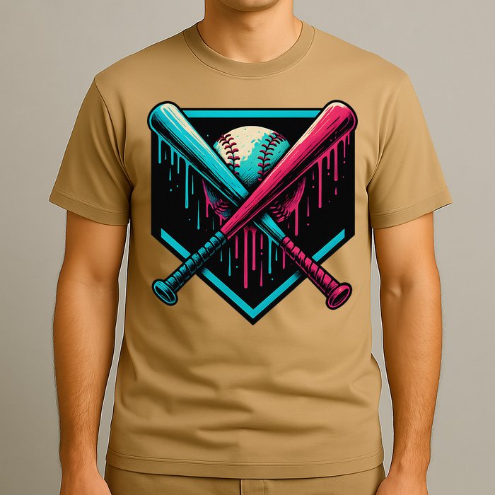 Ice Cream Dripping Baseball Home Plate Drip Respect The T-Shirt